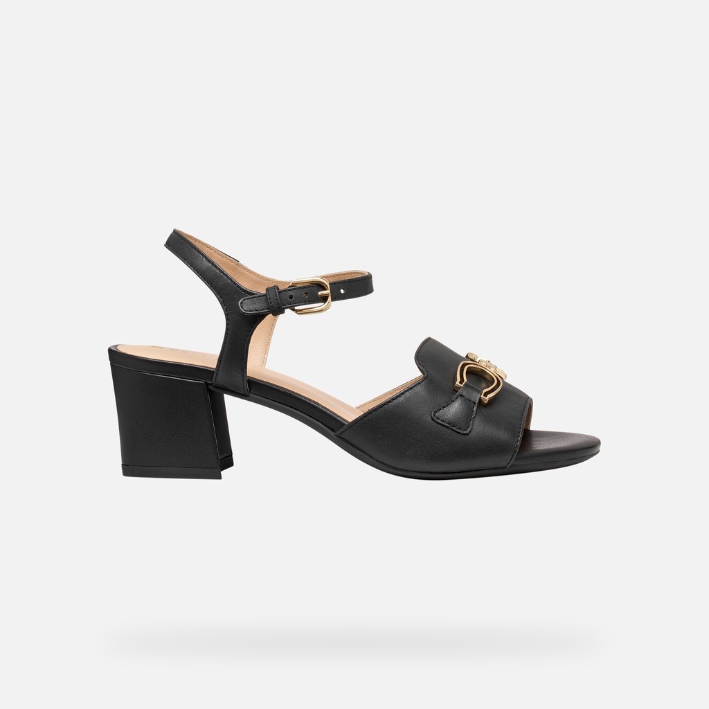 Medium-heeled sandals NEW ERAKLIA 50 WOMAN Black - image number 1 | GEOX