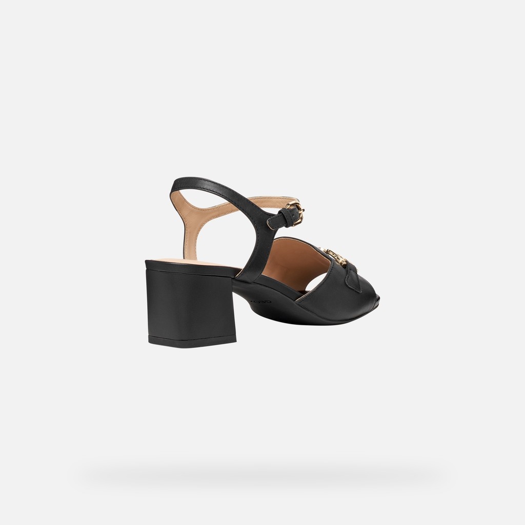 Medium-heeled sandals NEW ERAKLIA 50 WOMAN Black - image number 4 | GEOX