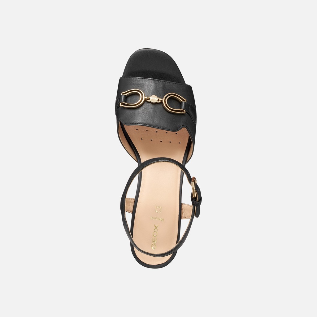 Medium-heeled sandals NEW ERAKLIA 50 WOMAN Black - image number 5 | GEOX