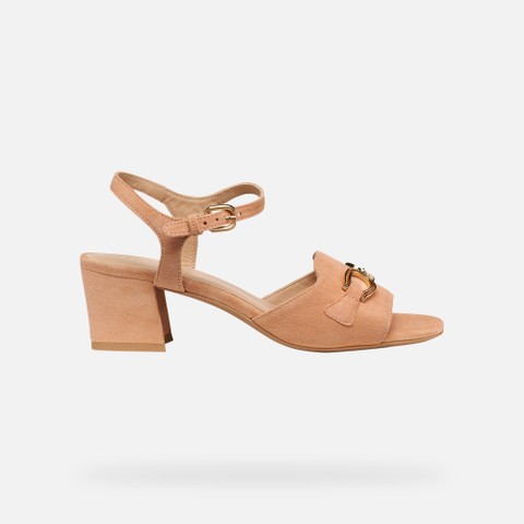 Medium-heeled sandals NEW ERAKLIA 50 WOMAN Peach - image number 1 | GEOX