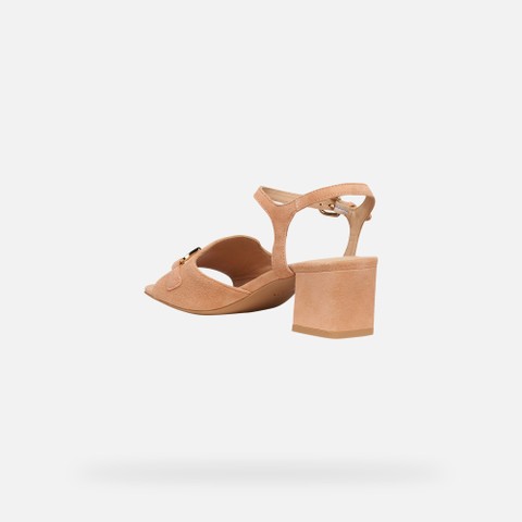 Medium-heeled sandals NEW ERAKLIA 50 WOMAN Peach - image number 3 | GEOX