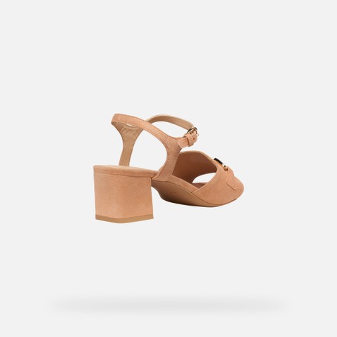 Medium-heeled sandals NEW ERAKLIA 50 WOMAN Peach - image number 4 | GEOX