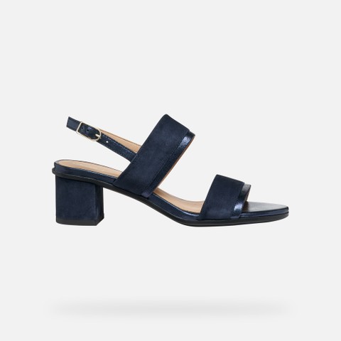 Sandalen mit mittlerem Absatz AURELY 50 DAME Dunkles Marineblau/Avioblau - image number 1 | GEOX