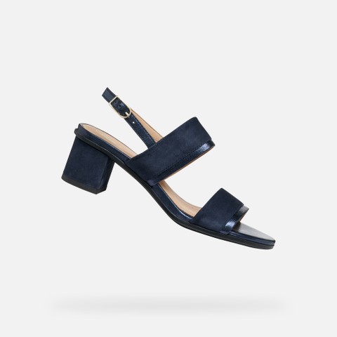 Sandalen mit mittlerem Absatz AURELY 50 DAME Dunkles Marineblau/Avioblau | GEOX