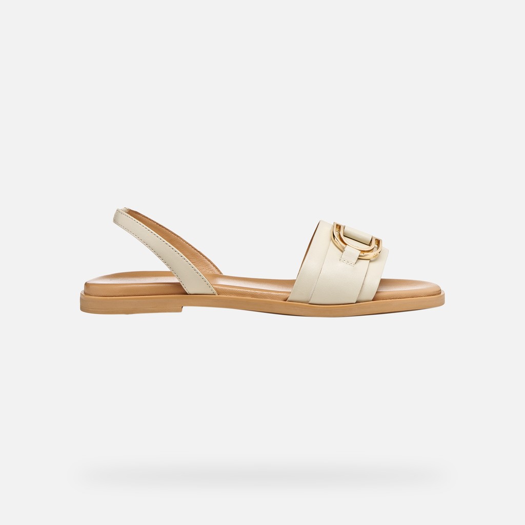 Flat sandals NAILEEN WOMAN Papyrus - image number 1 | GEOX