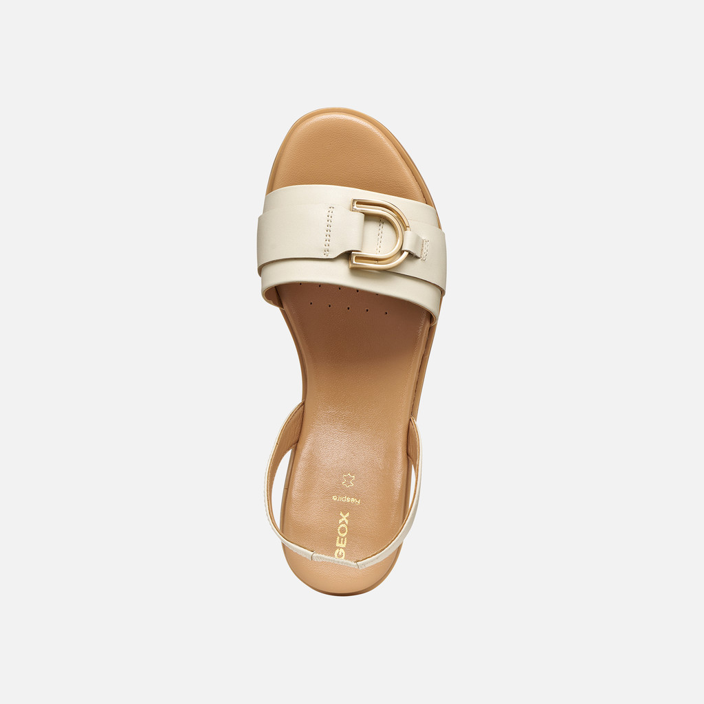 Flat sandals NAILEEN WOMAN Papyrus - image number 5 | GEOX