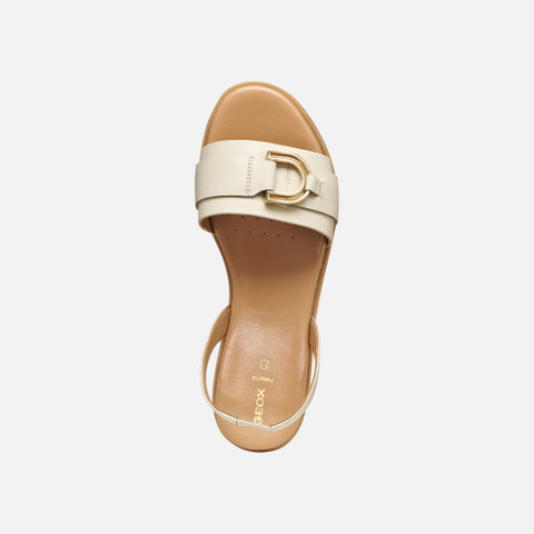 Flat sandals NAILEEN WOMAN Papyrus - image number 5 | GEOX