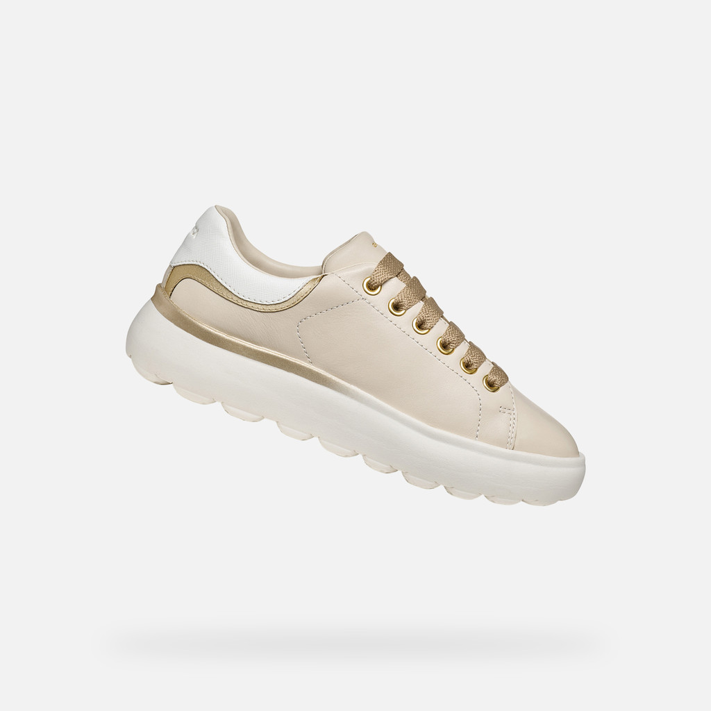 Low top sneakers SPHERICA EC4.1 WOMAN Papyrus/Light gold - image number 0 | GEOX