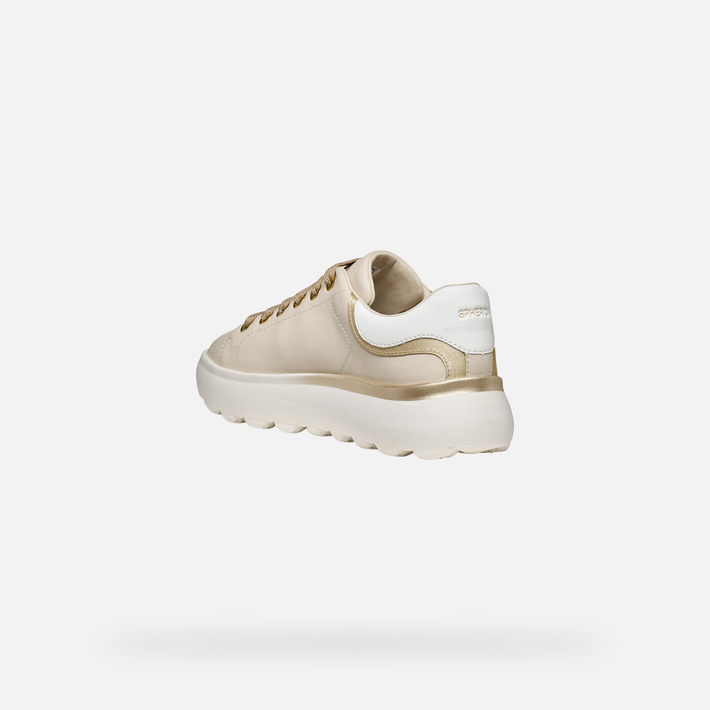 Low top sneakers SPHERICA EC4.1 WOMAN Papyrus/Light gold - image number 3 | GEOX