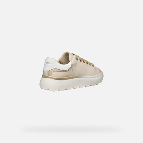 Low top sneakers SPHERICA EC4.1 WOMAN Papyrus/Light gold - image number 4 | GEOX