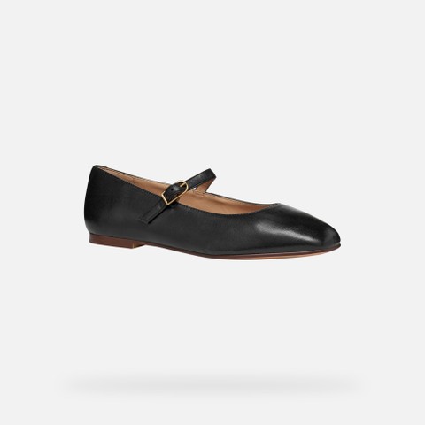 Ballet flats with strap MARSILEA WOMAN Black - image number 2 | GEOX