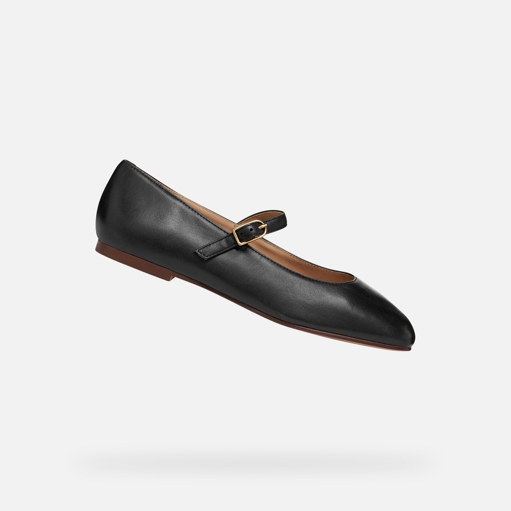 Ballet flats with strap MARSILEA WOMAN Black - image number 0 | GEOX