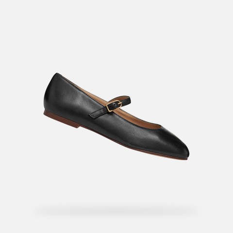 Ballet flats with strap MARSILEA WOMAN Black - image number 0 | GEOX