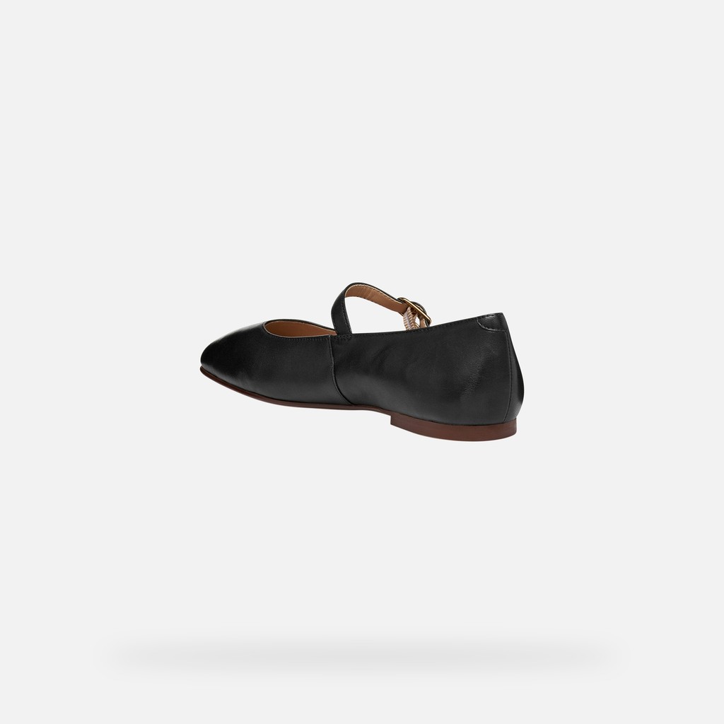 Ballet flats with strap MARSILEA WOMAN Black - image number 3 | GEOX
