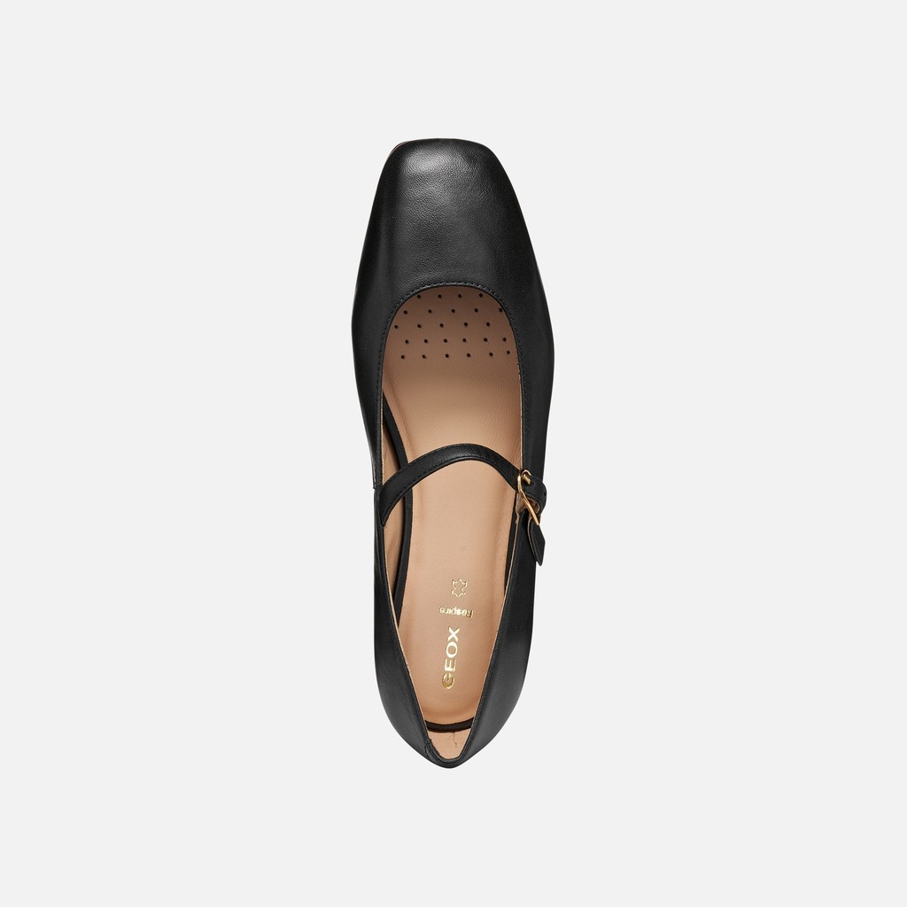 Ballet flats with strap MARSILEA WOMAN Black - image number 5 | GEOX