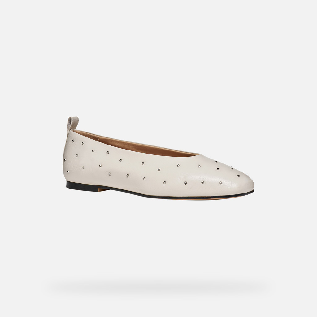 Leather ballerina flats MARSILEA WOMAN Light Sand - image number 3 | GEOX