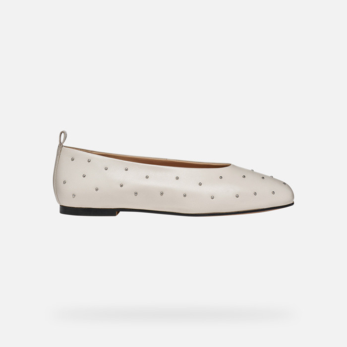 Leather ballerina flats MARSILEA WOMAN Light Sand | GEOX