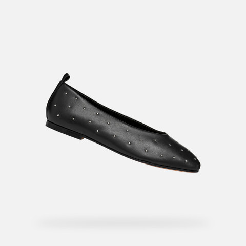 Leather ballerina flats MARSILEA WOMAN Black | GEOX