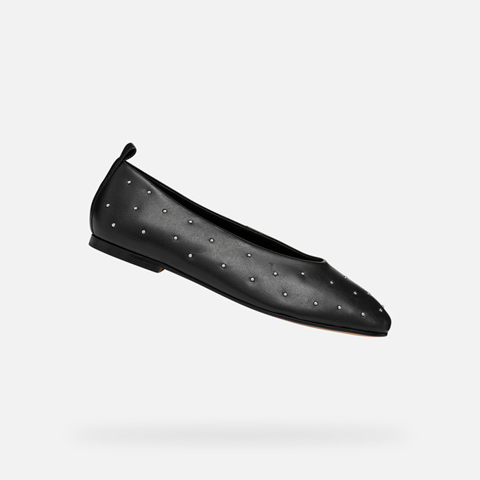 Leather ballerina flats MARSILEA WOMAN Black | GEOX