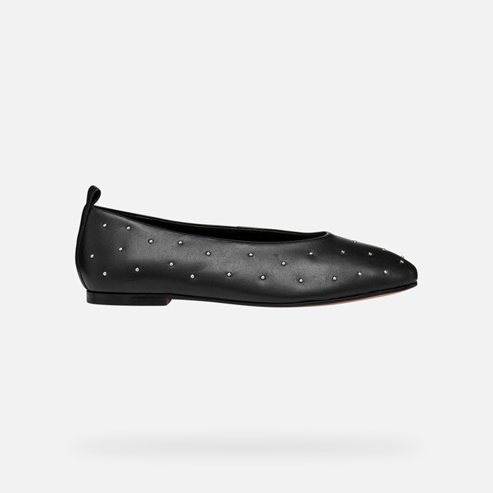 Leather ballerina flats MARSILEA WOMAN Black | GEOX