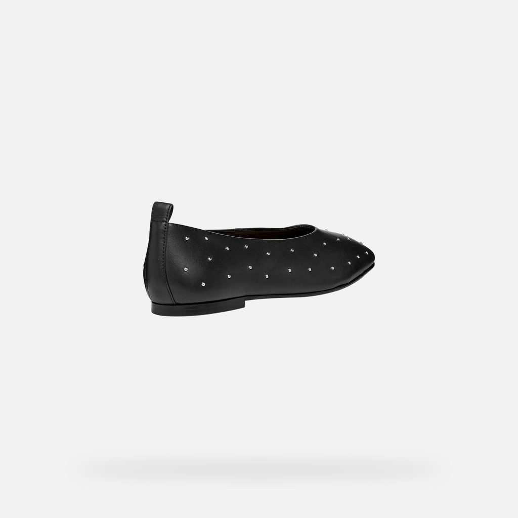 Leather ballerina flats MARSILEA WOMAN Black - image number 4 | GEOX