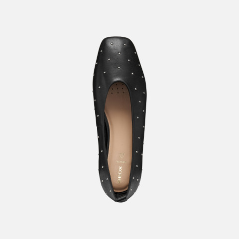 Leather ballerina flats MARSILEA WOMAN Black - image number 5 | GEOX
