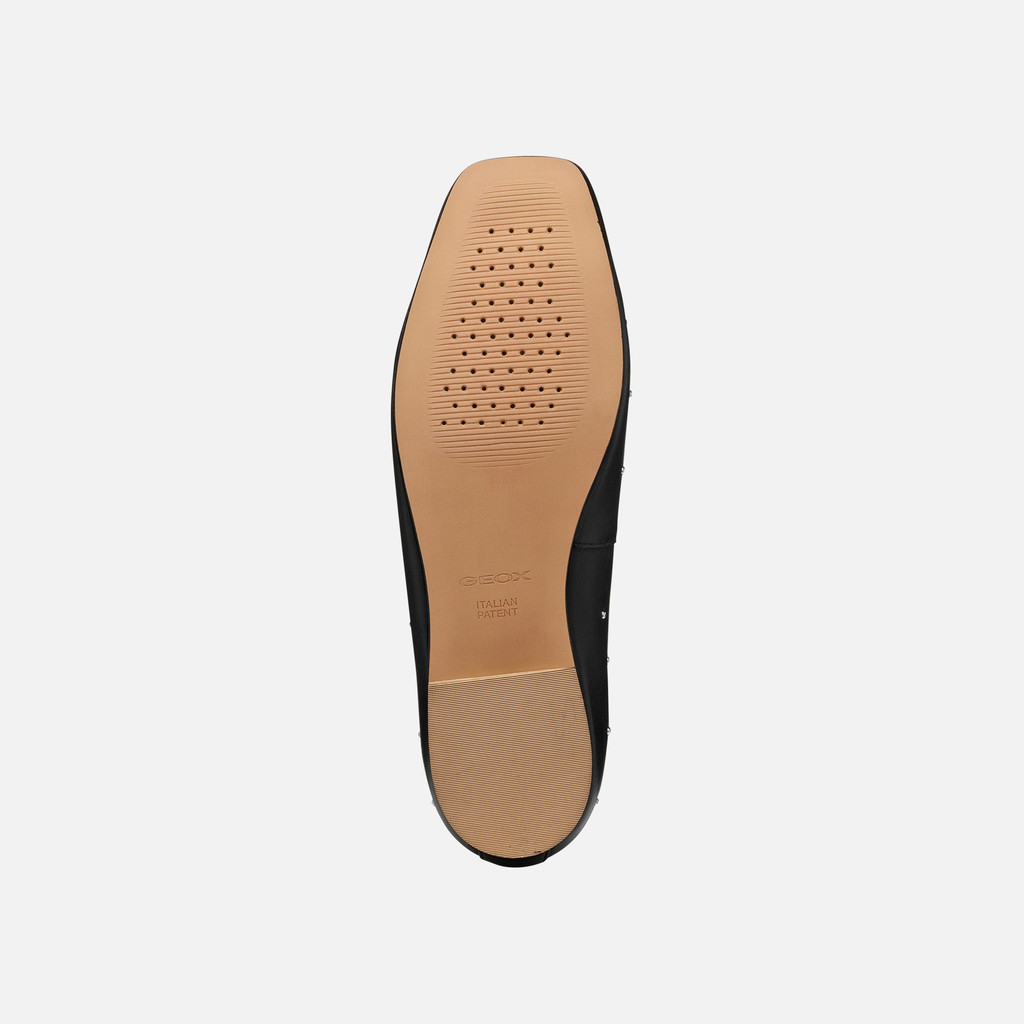 Leather ballerina flats MARSILEA WOMAN Black - image number 6 | GEOX