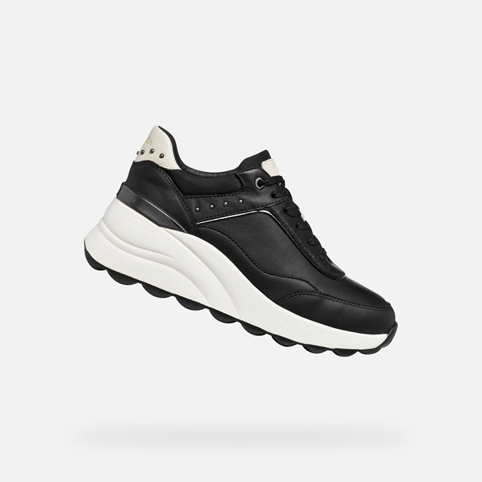 Wedge sneakers SPHERICA EC13 WOMAN Black/Papyrus | GEOX