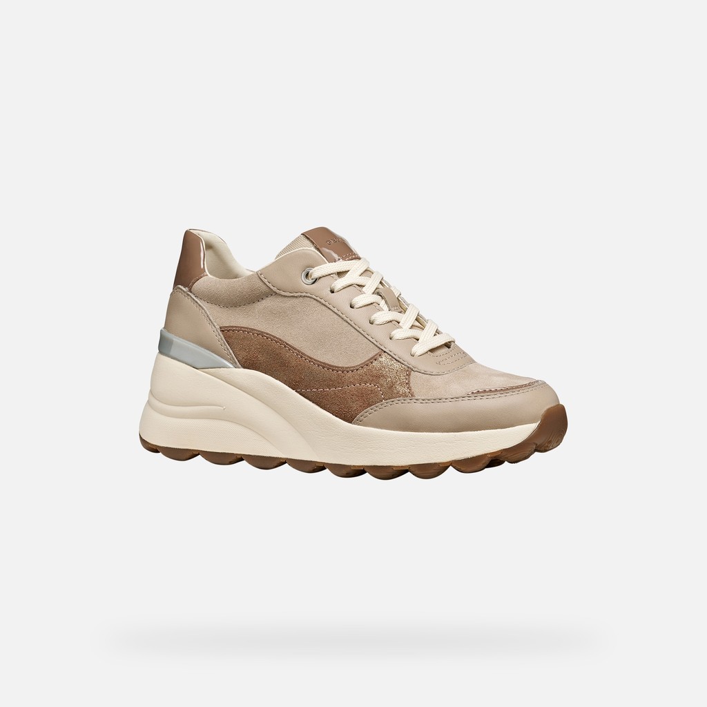 Scarpe con zeppa SPHERICA EC13 DONNA Beige/Marrone chiaro - image number 2 | GEOX