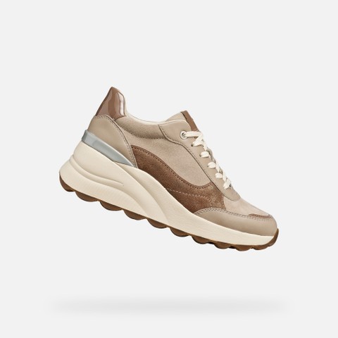 Scarpe con zeppa SPHERICA EC13 DONNA Beige/Marrone chiaro | GEOX