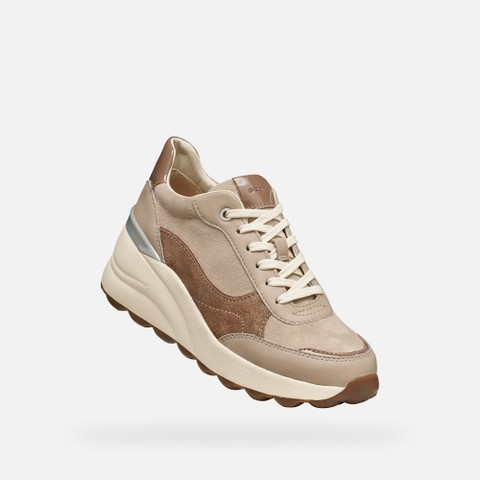 Scarpe con zeppa SPHERICA EC13 DONNA Beige/Marrone chiaro - image number 4 | GEOX