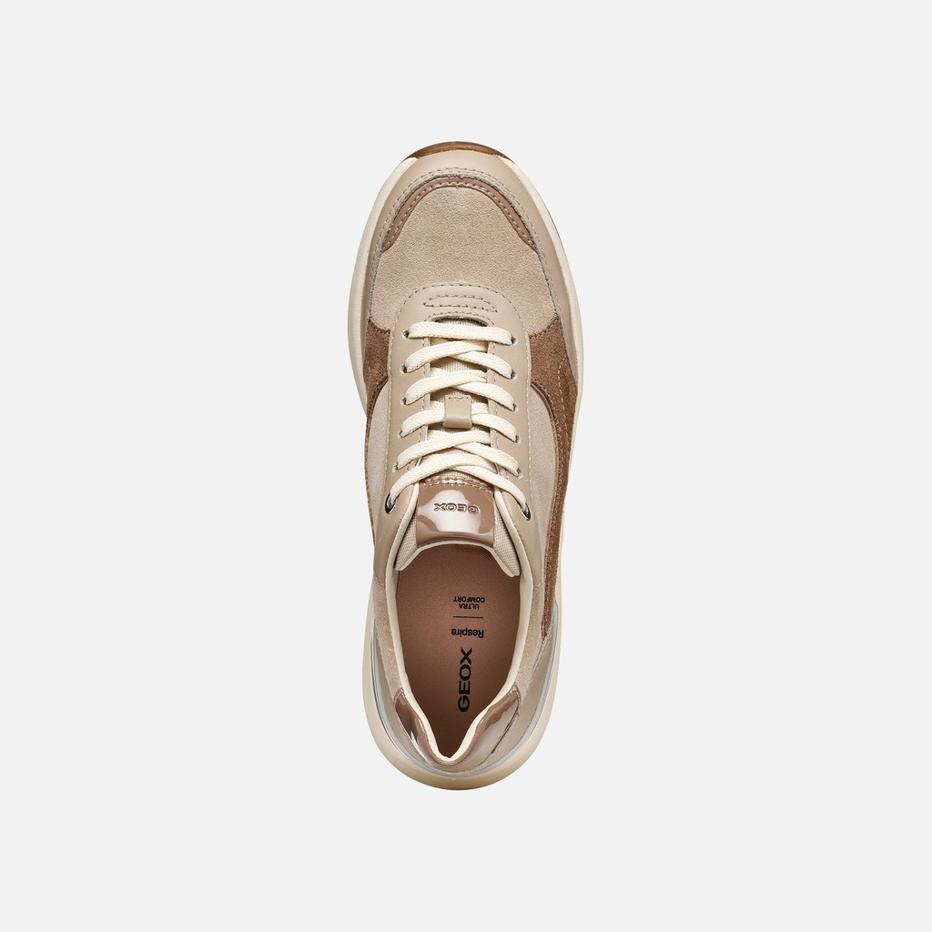Scarpe con zeppa SPHERICA EC13 DONNA Beige/Marrone chiaro - image number 5 | GEOX