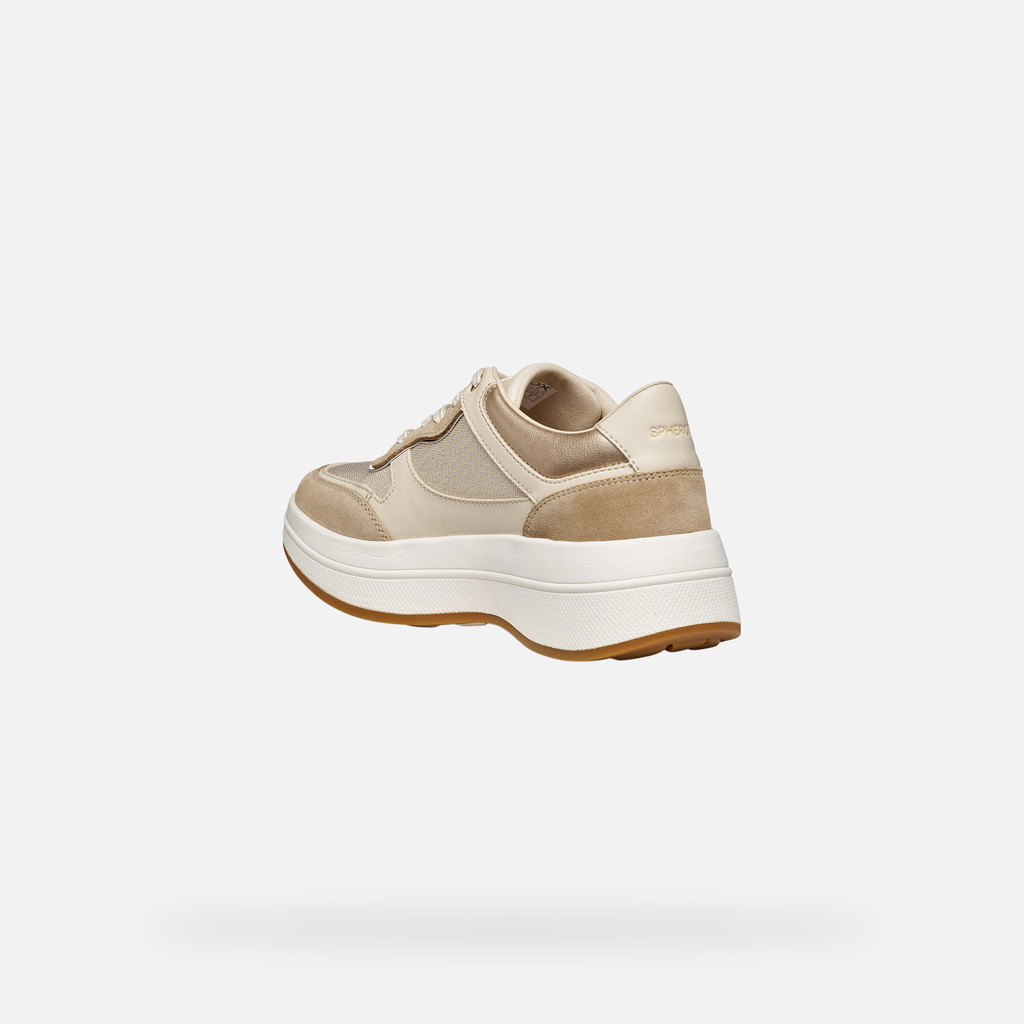 Sneakers à plateforme SPHERICA ECUB-3 FEMME Beige/Blanc cassé - image number 3 | GEOX