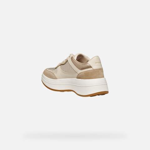 Sneakers à plateforme SPHERICA ECUB-3 FEMME Beige/Blanc cassé - image number 3 | GEOX