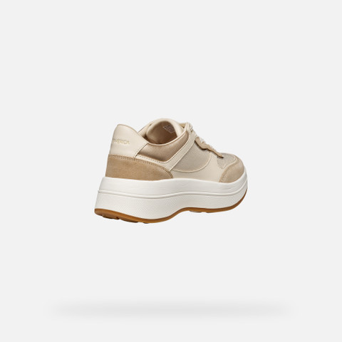 Sneakers à plateforme SPHERICA ECUB-3 FEMME Beige/Blanc cassé - image number 4 | GEOX