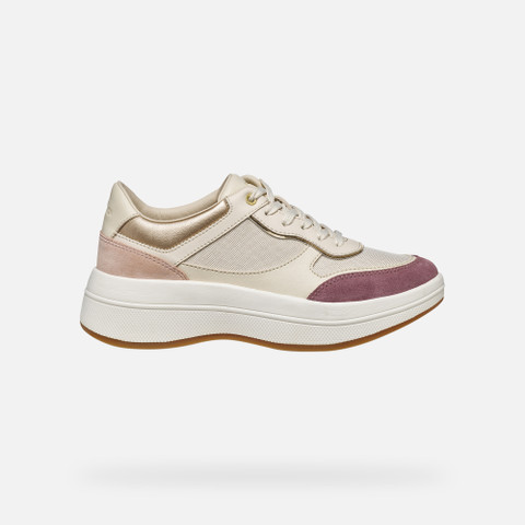 Platform trainers SPHERICA ECUB-3 WOMAN Papyrus/Old Rose - image number 1 | GEOX