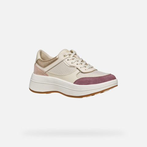 Platform trainers SPHERICA ECUB-3 WOMAN Papyrus/Old Rose - image number 2 | GEOX
