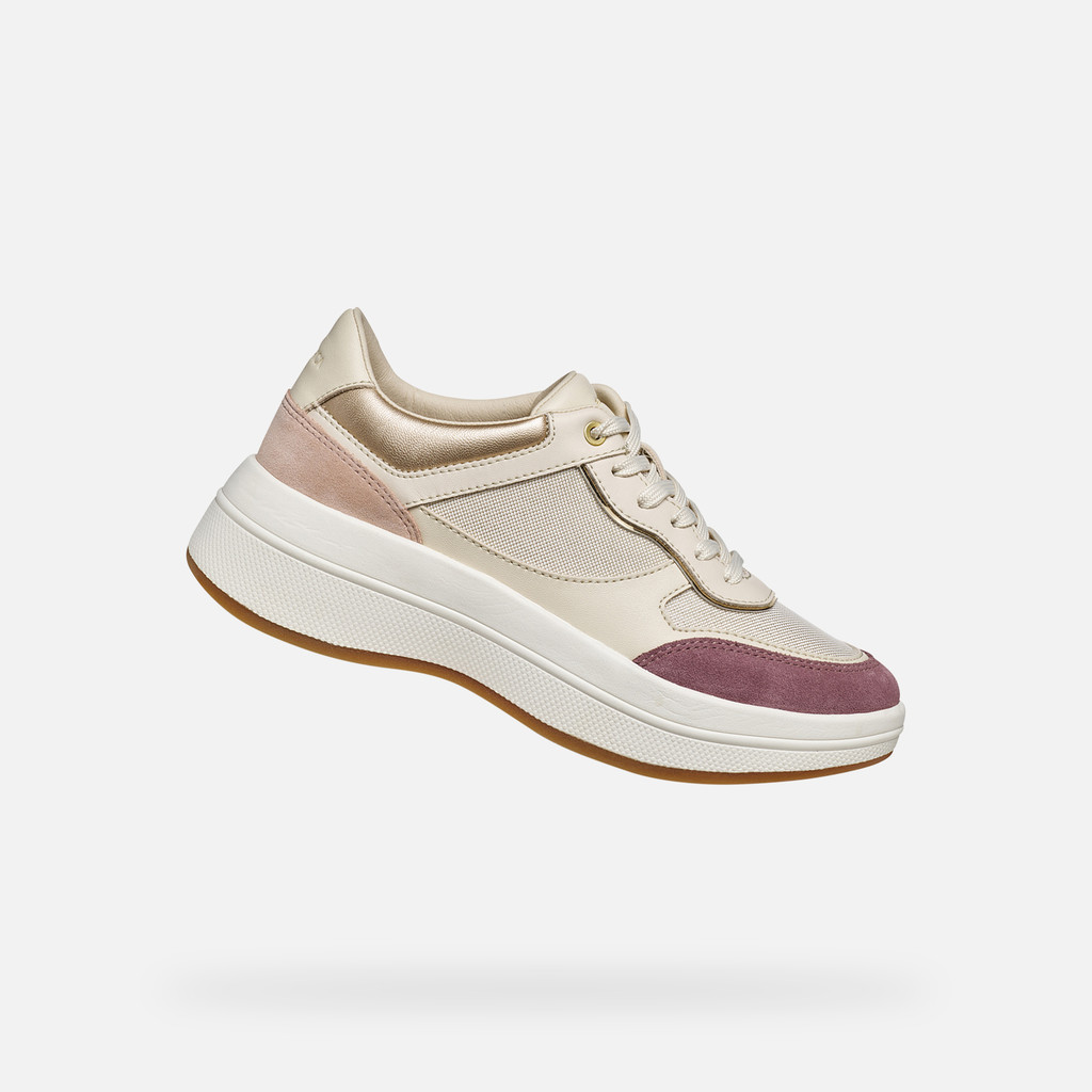 Platform trainers SPHERICA ECUB-3 WOMAN Papyrus/Old Rose - image number 0 | GEOX