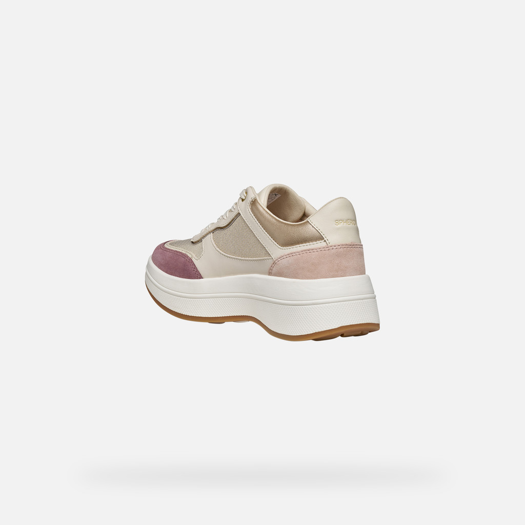 Platform trainers SPHERICA ECUB-3 WOMAN Papyrus/Old Rose - image number 3 | GEOX