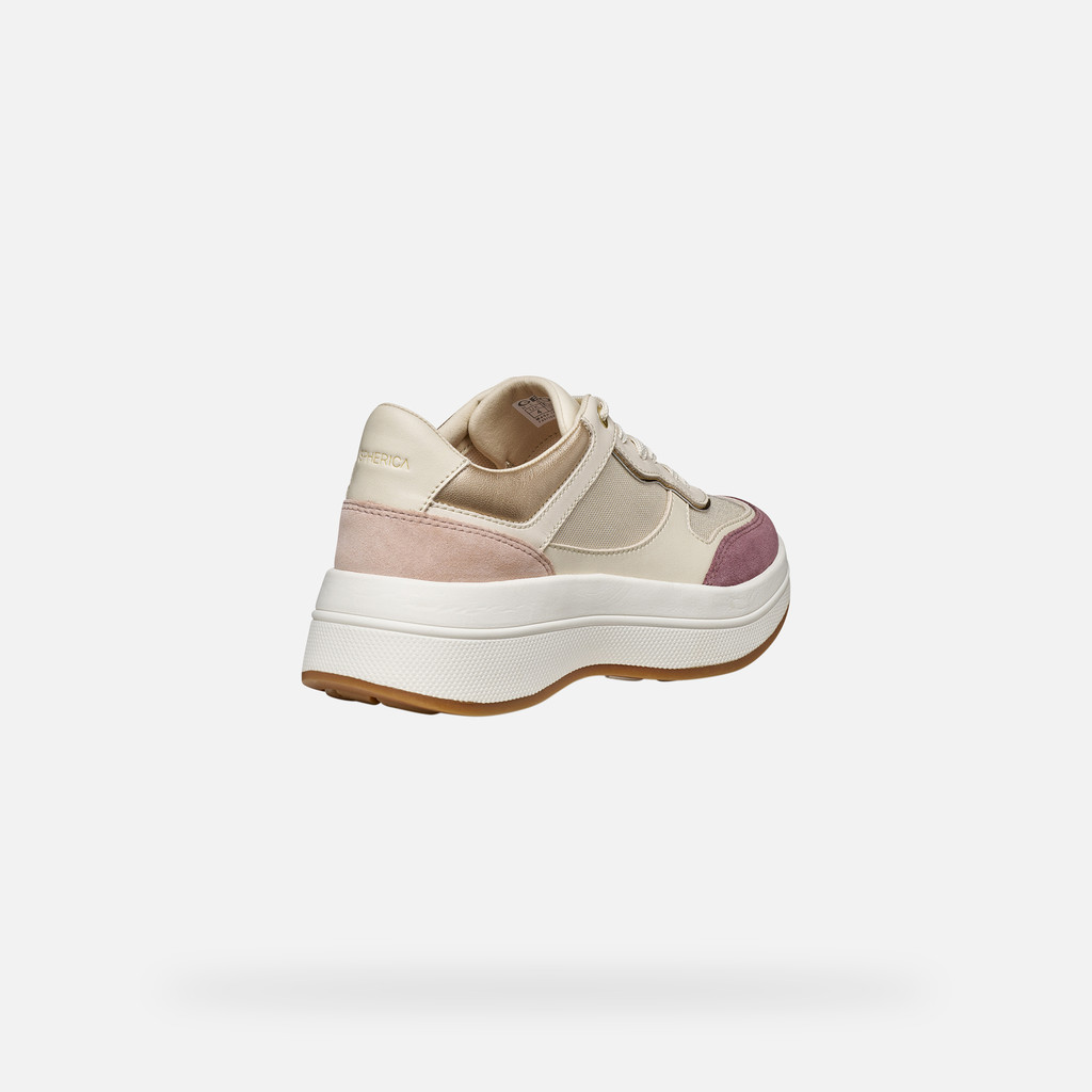 Platform trainers SPHERICA ECUB-3 WOMAN Papyrus/Old Rose - image number 4 | GEOX