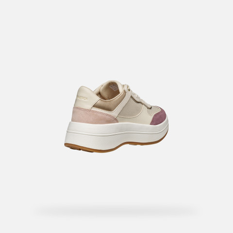 Platform trainers SPHERICA ECUB-3 WOMAN Papyrus/Old Rose - image number 4 | GEOX