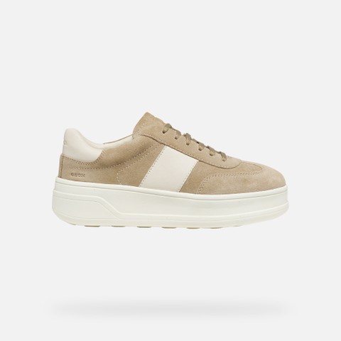 Platform trainers SPHERICA ECUB-2 WOMAN Cream/Papyrus - image number 1 | GEOX
