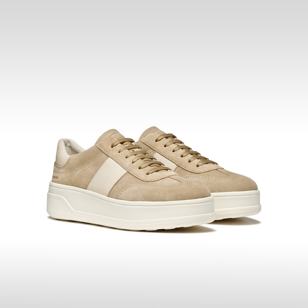 Platform trainers SPHERICA ECUB-2 WOMAN Cream/Papyrus - image number 2 | GEOX