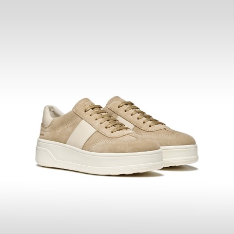 Platform trainers SPHERICA ECUB-2 WOMAN Cream/Papyrus - image number 2 | GEOX