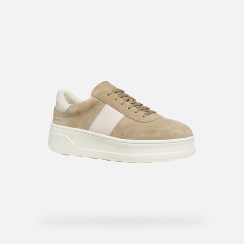 Platform trainers SPHERICA ECUB-2 WOMAN Cream/Papyrus - image number 2 | GEOX