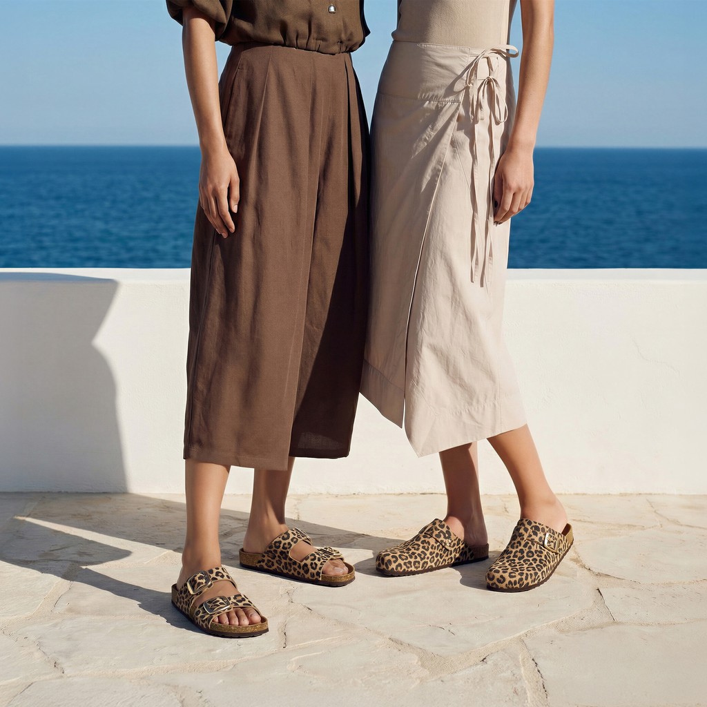 Mules l&eacute;opard BRIONIA R FEMME Cuir - image number 3 | GEOX