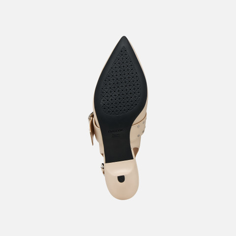 Slingbacks with medium-high heels KLEOPY WOMAN Papyrus - image number 6 | GEOX