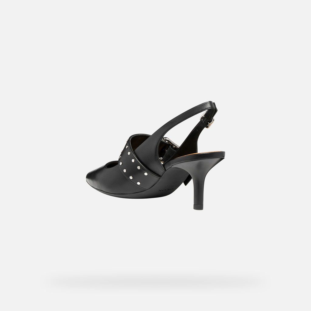 Slingbacks with medium-high heels KLEOPY WOMAN Black - image number 3 | GEOX