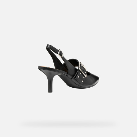Slingbacks with medium-high heels KLEOPY WOMAN Black - image number 4 | GEOX