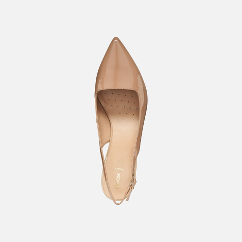 Slingbacks with medium-high heels KLEOPY WOMAN Light Brown - image number 5 | GEOX